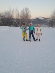 Районные соревнования по лыжным гонкам.